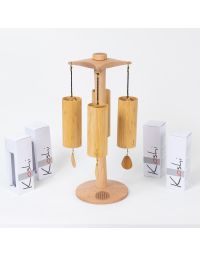 Chime Stand Flower of Life with Koshi Set Aqua, Aria, Terra, Ignis